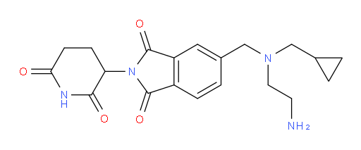 5-{[(2-aminoethyl)(cyclopropylmethyl)amino]methyl}-2-(2,6-dioxopiperidin-3-yl)-2,3-dihydro-1H-isoindole-1,3-dione