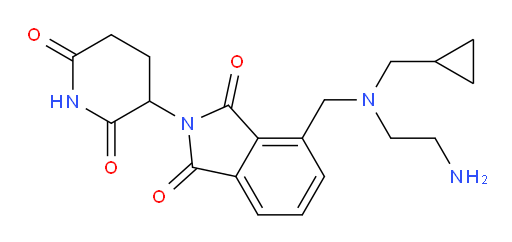 4-{[(2-aminoethyl)(cyclopropylmethyl)amino]methyl}-2-(2,6-dioxopiperidin-3-yl)-2,3-dihydro-1H-isoindole-1,3-dione