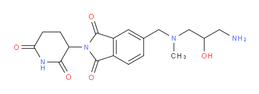 5-{[(3-amino-2-hydroxypropyl)(methyl)amino]methyl}-2-(2,6-dioxopiperidin-3-yl)-2,3-dihydro-1H-isoindole-1,3-dione