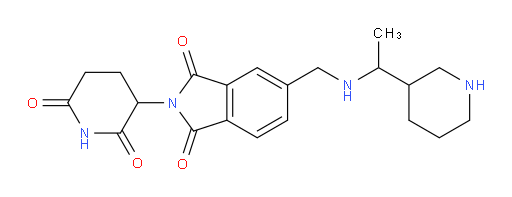 2-(2,6-dioxopiperidin-3-yl)-5-({[1-(piperidin-3-yl)ethyl]amino}methyl)-2,3-dihydro-1H-isoindole-1,3-dione