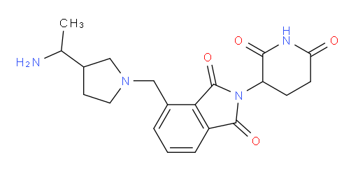 4-{[3-(1-aminoethyl)pyrrolidin-1-yl]methyl}-2-(2,6-dioxopiperidin-3-yl)-2,3-dihydro-1H-isoindole-1,3-dione