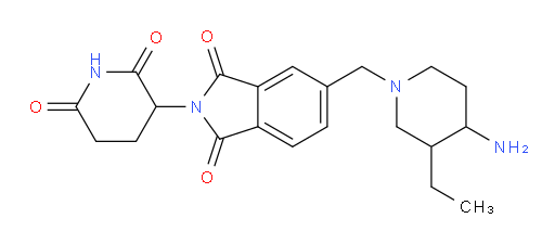 5-[(4-amino-3-ethylpiperidin-1-yl)methyl]-2-(2,6-dioxopiperidin-3-yl)-2,3-dihydro-1H-isoindole-1,3-dione