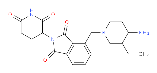 4-[(4-amino-3-ethylpiperidin-1-yl)methyl]-2-(2,6-dioxopiperidin-3-yl)-2,3-dihydro-1H-isoindole-1,3-dione
