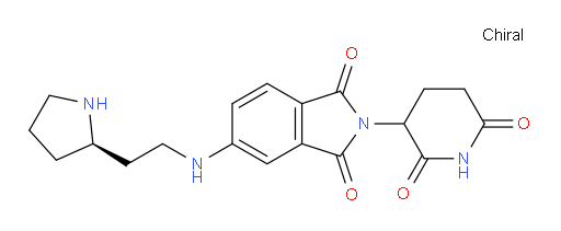 2-(2,6-dioxopiperidin-3-yl)-5-({2-[(2R)-pyrrolidin-2-yl]ethyl}amino)-2,3-dihydro-1H-isoindole-1,3-dione