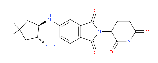 rac-5-{[(1R,2R)-2-amino-4,4-difluorocyclopentyl]amino}-2-(2,6-dioxopiperidin-3-yl)-2,3-dihydro-1H-isoindole-1,3-dione