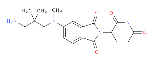 5-[(3-amino-2,2-dimethylpropyl)(methyl)amino]-2-(2,6-dioxopiperidin-3-yl)-2,3-dihydro-1H-isoindole-1,3-dione