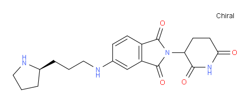 2-(2,6-dioxopiperidin-3-yl)-5-({3-[(2R)-pyrrolidin-2-yl]propyl}amino)-2,3-dihydro-1H-isoindole-1,3-dione