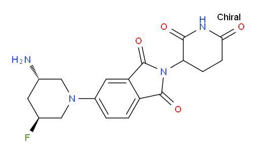 5-[(3S,5S)-3-amino-5-fluoropiperidin-1-yl]-2-(2,6-dioxopiperidin-3-yl)-2,3-dihydro-1H-isoindole-1,3-dione