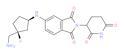 rac-5-{[(1R,3S)-3-(aminomethyl)-3-fluorocyclopentyl]amino}-2-(2,6-dioxopiperidin-3-yl)-2,3-dihydro-1H-isoindole-1,3-dione