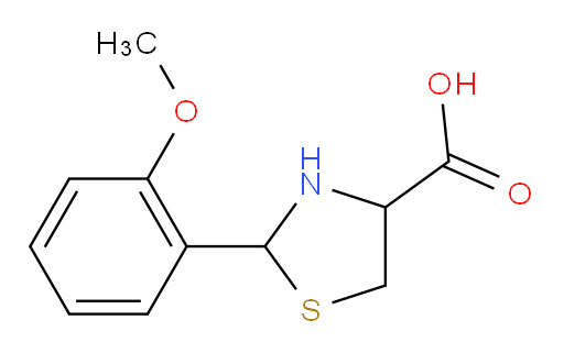 2-(2-methoxyphenyl)-1,3-thiazolidine-4-carboxylic acid