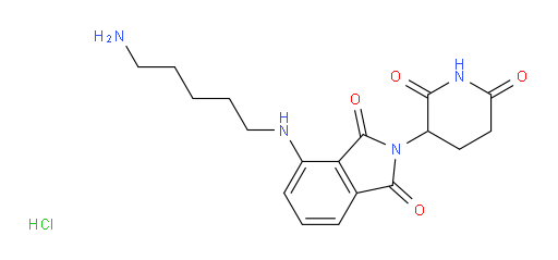 4-[(5-aminopentyl)amino]-2-(2,6-dioxopiperidin-3-yl)-2,3-dihydro-1H-isoindole-1,3-dione hydrochloride