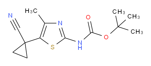 tert-butyl N-[5-(1-cyanocyclopropyl)-4-methyl-1,3-thiazol-2-yl]carbamate