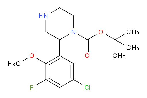 tert-butyl 2-(5-chloro-3-fluoro-2-methoxyphenyl)piperazine-1-carboxylate