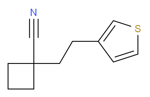 1-[2-(thiophen-3-yl)ethyl]cyclobutane-1-carbonitrile