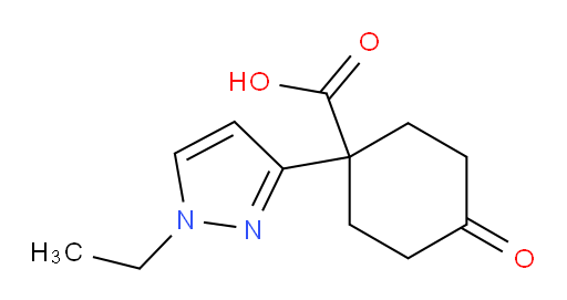 1-(1-ethyl-1H-pyrazol-3-yl)-4-oxocyclohexane-1-carboxylic acid