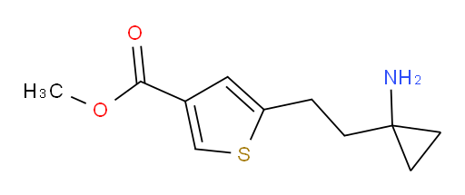 methyl 5-[2-(1-aminocyclopropyl)ethyl]thiophene-3-carboxylate