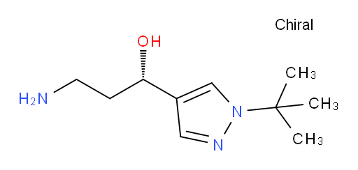 (1S)-3-amino-1-(1-tert-butyl-1H-pyrazol-4-yl)propan-1-ol