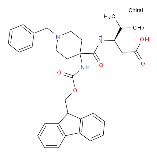 (3R)-3-{[1-benzyl-4-({[(9H-fluoren-9-yl)methoxy]carbonyl}amino)piperidin-4-yl]formamido}-4-methylpentanoic acid
