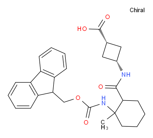 (1s,3s)-3-[2-({[(9H-fluoren-9-yl)methoxy]carbonyl}amino)-2-methylcyclohexaneamido]cyclobutane-1-carboxylic acid