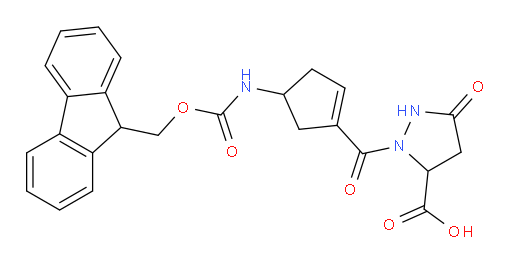2-[4-({[(9H-fluoren-9-yl)methoxy]carbonyl}amino)cyclopent-1-ene-1-carbonyl]-5-oxopyrazolidine-3-carboxylic acid