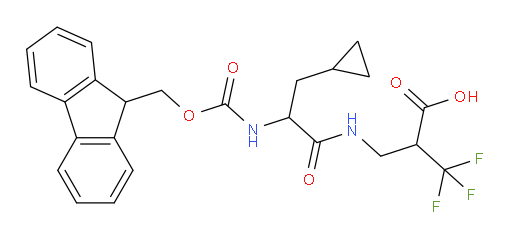 2-{[3-cyclopropyl-2-({[(9H-fluoren-9-yl)methoxy]carbonyl}amino)propanamido]methyl}-3,3,3-trifluoropropanoic acid
