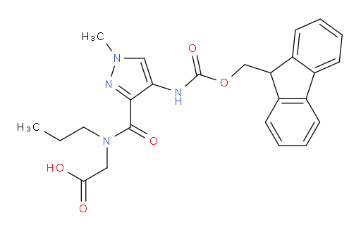 2-{1-[4-({[(9H-fluoren-9-yl)methoxy]carbonyl}amino)-1-methyl-1H-pyrazol-3-yl]-N-propylformamido}acetic acid