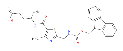 4-({2-[({[(9H-fluoren-9-yl)methoxy]carbonyl}amino)methyl]-4-methyl-1,3-thiazol-5-yl}formamido)pentanoic acid