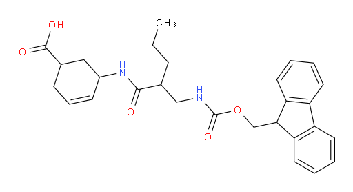 5-{2-[({[(9H-fluoren-9-yl)methoxy]carbonyl}amino)methyl]pentanamido}cyclohex-3-ene-1-carboxylic acid