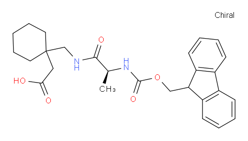 2-(1-{[(2S)-2-({[(9H-fluoren-9-yl)methoxy]carbonyl}amino)propanamido]methyl}cyclohexyl)acetic acid