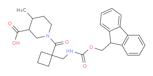 1-{1-[({[(9H-fluoren-9-yl)methoxy]carbonyl}amino)methyl]cyclobutanecarbonyl}-4-methylpiperidine-3-carboxylic acid