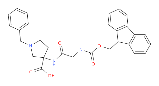 1-benzyl-3-[2-({[(9H-fluoren-9-yl)methoxy]carbonyl}amino)acetamido]pyrrolidine-3-carboxylic acid