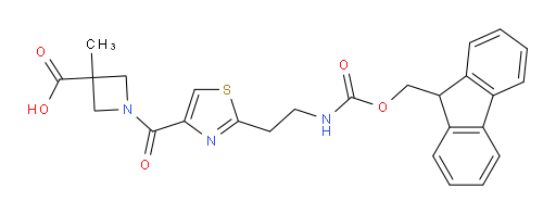 1-{2-[2-({[(9H-fluoren-9-yl)methoxy]carbonyl}amino)ethyl]-1,3-thiazole-4-carbonyl}-3-methylazetidine-3-carboxylic acid