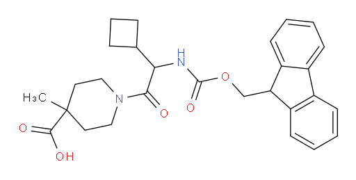 1-[2-cyclobutyl-2-({[(9H-fluoren-9-yl)methoxy]carbonyl}amino)acetyl]-4-methylpiperidine-4-carboxylic acid