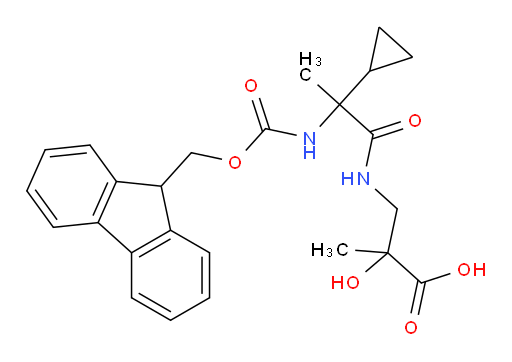 3-[2-cyclopropyl-2-({[(9H-fluoren-9-yl)methoxy]carbonyl}amino)propanamido]-2-hydroxy-2-methylpropanoic acid