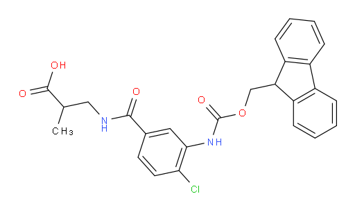 3-{[4-chloro-3-({[(9H-fluoren-9-yl)methoxy]carbonyl}amino)phenyl]formamido}-2-methylpropanoic acid