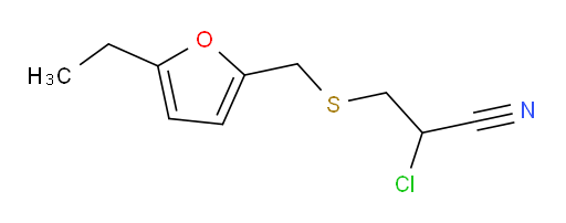2-chloro-3-{[(5-ethylfuran-2-yl)methyl]sulfanyl}propanenitrile