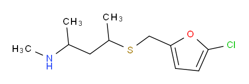 (4-{[(5-chlorofuran-2-yl)methyl]sulfanyl}pentan-2-yl)(methyl)amine
