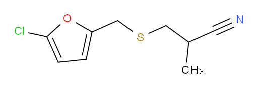 3-{[(5-chlorofuran-2-yl)methyl]sulfanyl}-2-methylpropanenitrile