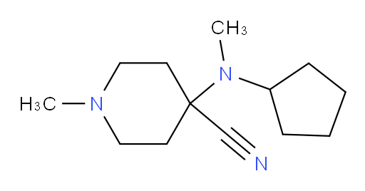 4-[cyclopentyl(methyl)amino]-1-methylpiperidine-4-carbonitrile