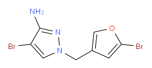 4-bromo-1-[(5-bromofuran-3-yl)methyl]-1H-pyrazol-3-amine