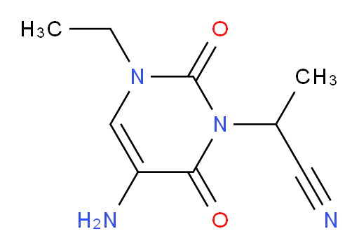 2-(5-amino-3-ethyl-2,6-dioxo-1,2,3,6-tetrahydropyrimidin-1-yl)propanenitrile