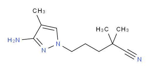 5-(3-amino-4-methyl-1H-pyrazol-1-yl)-2,2-dimethylpentanenitrile