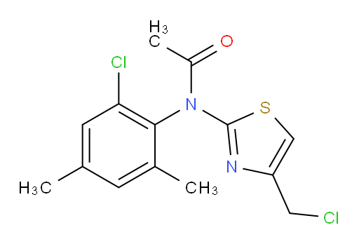 N-(2-chloro-4,6-dimethylphenyl)-N-[4-(chloromethyl)-1,3-thiazol-2-yl]acetamide