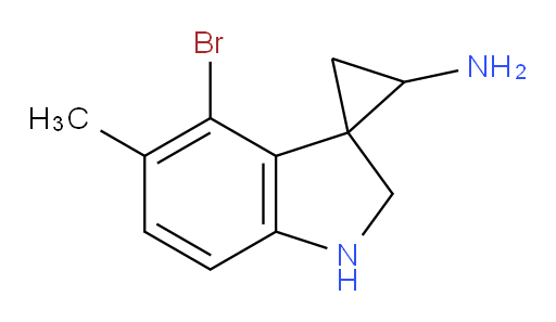 4'-bromo-5'-methyl-1',2'-dihydrospiro[cyclopropane-1,3'-indole]-2-amine