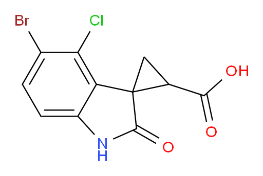 5'-bromo-4'-chloro-2'-oxo-1',2'-dihydrospiro[cyclopropane-1,3'-indole]-3-carboxylic acid