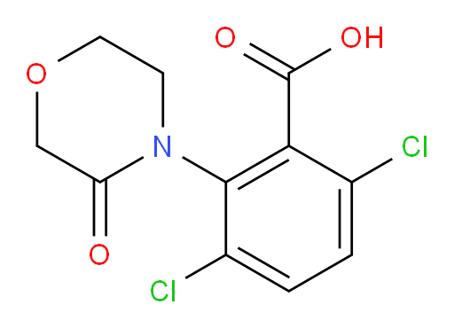 3,6-dichloro-2-(3-oxomorpholin-4-yl)benzoic acid
