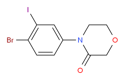 4-(4-bromo-3-iodophenyl)morpholin-3-one