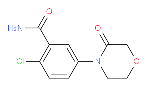 2-chloro-5-(3-oxomorpholin-4-yl)benzamide
