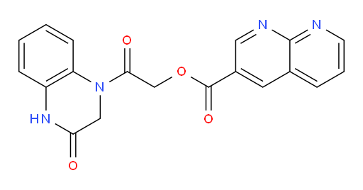 2-oxo-2-(3-oxo-3,4-dihydroquinoxalin-1(2H)-yl)ethyl 1,8-naphthyridine-3-carboxylate