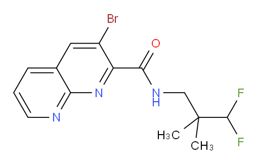 3-bromo-N-(3,3-difluoro-2,2-dimethylpropyl)-1,8-naphthyridine-2-carboxamide